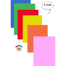 Glanart A 4 Boy  Renkli Mukavva 6 Renk Karışık 25X35 cm