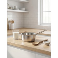 YUNUSOĞLU HOME Paslanmaz Çelik Saplı Sahan Şef Tava 17 cm