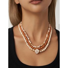 Çelik Kadın Renkli Kolye