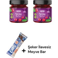 Kms Home Harras Ilave Şekersiz Vişne Reçeli %65 Vişneli 275 gr x 2 Adet + Corny Şeker Ilavesiz Meyve Bar
