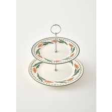 Bella Maison Tulip Porselen 2 Katlı Kurabiyelik