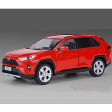 Sunman Kutulu Koleksiyon 1 / 24 Ölçek Toyota Rav4 Kırmızı Model Metal Araba