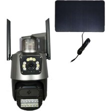 Apronx APX-WSP242 6mp 2.8mm 4g Solar Çift Kamera 19 LED Ptz