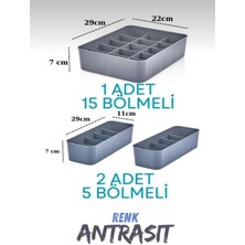 UltraMint 3'lü 20 Bölmeli Takı ve Saat Organizer Seti, Şık ve Pratik Kullanım