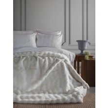 Apricitas Home Nolan Beyaz Çift Kişilik Yatak Örtülü Set