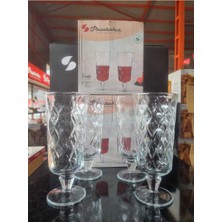 Teknotrust Şık 4’lü Leafy Kokteyl Bardak Seti, 455 Cc, Modern Tasarım