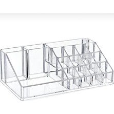 UltraMint Şeffaf Makyaj Düzenleyici, Ruj, Krem, Rimel ve Kalem Için Ideal Organizer