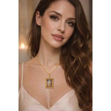 Myth Atelier El Yapımı Venüs'ün Doğuşu Gold Çerçeveli Özel Tasarım Kolye - Hediye, Sanatsal, Zarif ve Şık