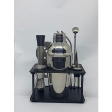 PremiumPort 10 Parça Kokteyl Seti, 750 ml Shaker, Stand Hediyeli, Eğlenceli Içim Keyfi