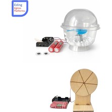 Eding Ressam Robot ve Newton Renk Çarkı  Elektrik Kuvvet ve Hareket Stem Fen Bilimleri Eğitim Seti