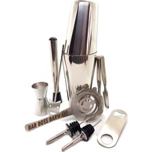 PremiumPort Şık 800 ml Profesyonel Kokteyl Hazırlama Seti Tın Tın Shaker