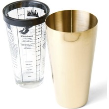 PremiumPort Altın Renkli Boston Shaker 700 Ml, Şık ve Dayanıklı Kokteyl Seti