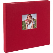 Goldbuch Yapıştırmalı Fotoğraf Albümü – Bella Vista | Keten Kapak | 25X25 cm - Kırmızı