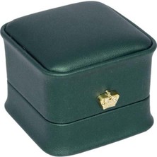 UltraMint Yeşil Deri Küpe Kutusu, Şık ve Kullanışlı Takı Saklama Çözümü