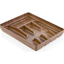 Evelin 5 Bölmeli Kaşıklık Maun