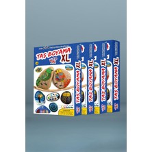 Bee Games 4'lü Fırsat Taş Boyama Xl 3 Yaş Üstü Çocuklar Için Zeka Geliştirici 6 Renk Akrilik Boyalı Hediye