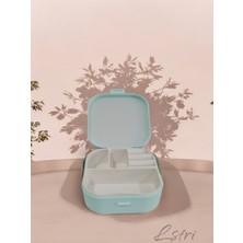 UltraMint Şık Cappuccino Mini Makyaj ve Takı Kutusu Iç Aynalı Tasarım