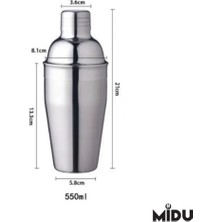 PremiumPort 550 ml Paslanmaz Çelik Shake & Drink Kabı, Pratik ve Şık Tasarım