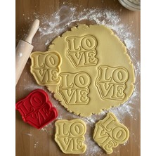 Novarthaus Love Yazılı Sevgililergünü / Özel Gün Için Kurabiye - Şeker Hamuru Kalıbı