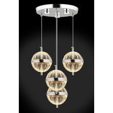 Akgül Orbital 4'lü Kumandalı Krom Avize