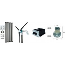 Tsm Set Air Speed 500W 12V/24V Rüzgar Türbini + Hibrit Şarj Kontrol Cihazı + Direk Seti Ista-Breeze
