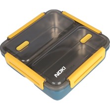 Tüftürük Paslanmaz Çelik Beslenme Yemek Kabı Çift Bölmeli 1100 ml