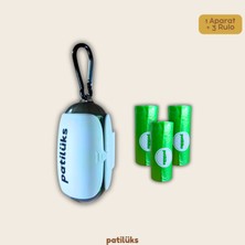 Patilüks Metal Klipsli Köpek Kaka Poşeti Aparatı ve 3 Rulo (45 Adet) Lavantalı Poşet Seti