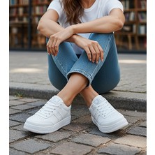 KAFKASLAR AYAKKABI Düz ve Hafif Ortopedik Taban Kaymaz Kadın Sneaker Spor Ayakkabı