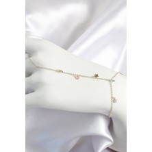 Vice Avm Pirinç Renkli Zirkon Taşlı Sallantılı Yıldızlı Model Gold Renk Kadın Şahmeran - TJ-SN707 TG-V 9968