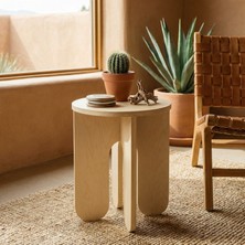Dulgera Modern Minimalist Ahşap Yan Sehpa