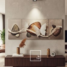İki Yedi Konsept Vierordt Kabartma Altın Detaylı 3 Parça Duvar Tablosu Lüks Salon & Ofis Duvar Dekoru Seti Modern