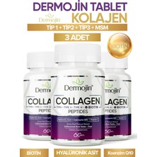 Dermojin 3 Adet - Prebiyotik Destekli Hidrolize Kolajeni Tablet