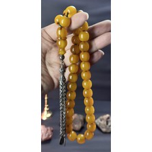 Kehribarkolik Osmanlı Sıkma Tesbihten Tıraş 80,78 Gr. 13*13,5mm. Diyabakırlı Mehmet Aydın