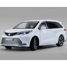 Sunman Kutulu Koleksiyon 1 / 24 Ölçek Toyota Sienna Mpv Beyaz Metal Araba