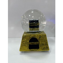 PremiumPort Kâbe Figürlü Kar Küresi, Işıklı ve Sesli Dekoratif Hediye