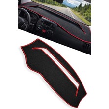 Tusba Market Fiat Fiorino Uyumlu Torpido Koruyucu Örtü – Gösterge Paneli Halısı (2007-2024) – Kırmızı Kenarlı