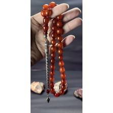 Kehribarkolik Osmanlı Sıkma Tesbihten Tıraş 15.5*11.5mm. 42.5gr. Gümüş Dahil 55.92GR