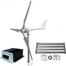 Tsm Set İ-700 W 12V/24V/48V Rüzgar Türbini + Hibrit Şarj Kontrol Cihazı + Direk Seti Ista-Breeze