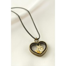 Osense Deniz Yıldızı Kalp Canlı Kolye