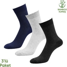 Savage Bambu Erkek Soket Çorabı - 3 Çift - Dikişsiz - Malta - 17671 - Set 3