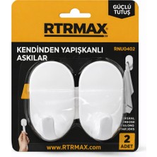 RTRMAX RNU0402 Kendinden Yapışkanlı Plastik Askı 5 kg Kapasiteli - 2 Adet