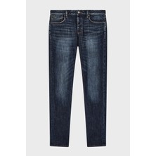 Emporio Armani Pamuklu Slim Fit Düşük Bel Jeans Erkek Kot Pantolon EM000668 AF22251 MB001