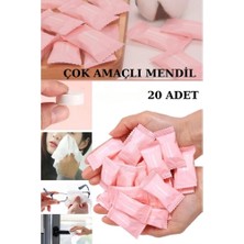 Uni Zer 20 Adet Çok Fonksiyonlu Pratik Suda Şişen Mendil Seyahat Cep Mendili 22X20 cm Twl