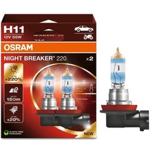 Osram 12V H11 Ampul 55W +%220 Fazla Işık Nıght Breaker 200 (2 Ad)