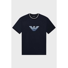 Emporio Armani Pamuk Karışımlı Slim Fit Bisiklet Yaka T Shirt Erkek T Shirt EM005271 AF10017 UB118