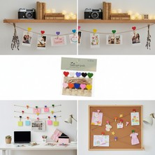 Guson Kalp Figürlü Ipli Notluk Mandal Askı Ip Uzunluğu 2 Metre 10 Adet Mandal Notluk