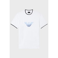Emporio Armani Pamuk Karışımlı Slim Fit Bisiklet Yaka T Shirt Erkek T Shirt EM005271 AF10017 U0003