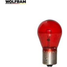 WOLFRAM 12V 93 AMPUL 21W (KIRMIZI) (ŞAŞI YAKIN TIRNAK) GERMANY