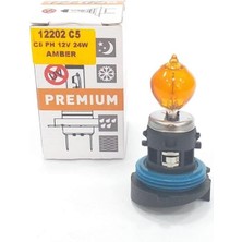 PREMIUM 12V GÜNDÜZ SÜRÜŞ AMPULÜ SOKETLİ (SARI) 24W