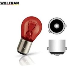 WOLFRAM 12V 93 AMPUL 21W (YAKIN TIRNAK) (KIRMIZI) GERMANY